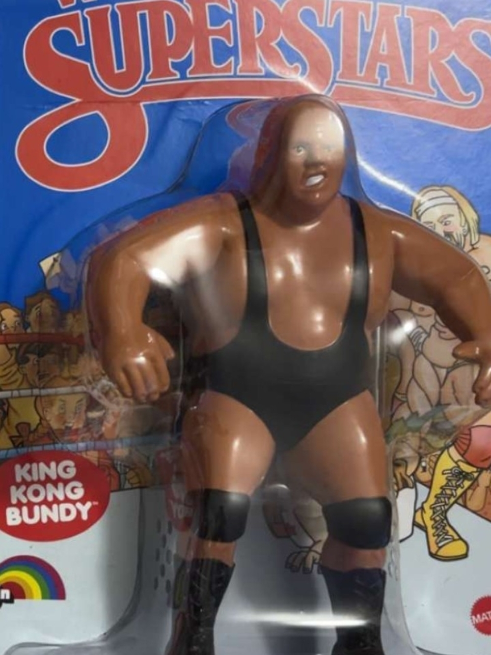 Superstars King Kong Bundy Wrestling Figure - Brown & Black
